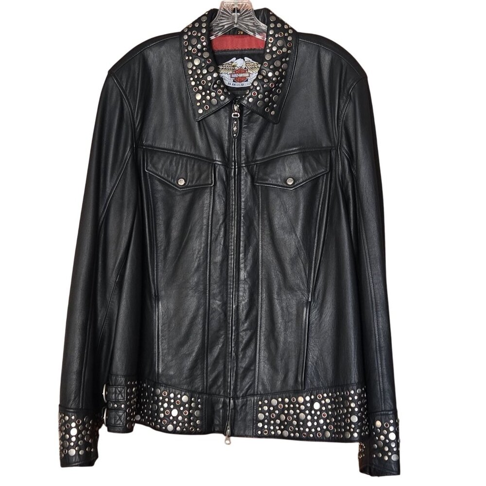 Harley-Davidson Women’s Roxy Bling Black Leather Jacket - Picture 15 of 15